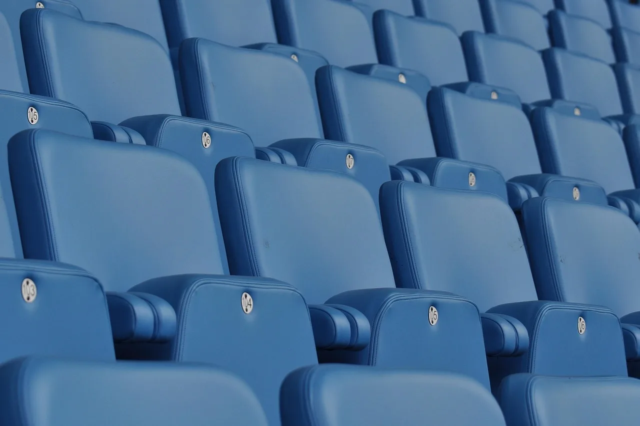 seats, blue, stadium, seating, modern, furniture, public, row, business, event, audience, auditorium, blue event, stadium, auditorium, auditorium, auditorium, auditorium, auditorium. Canadian Conference Budget per Attendee: Benchmarks in CAD